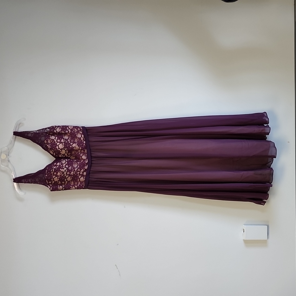 Mori Lee Dress Burgundy Wine Prom Lace Top